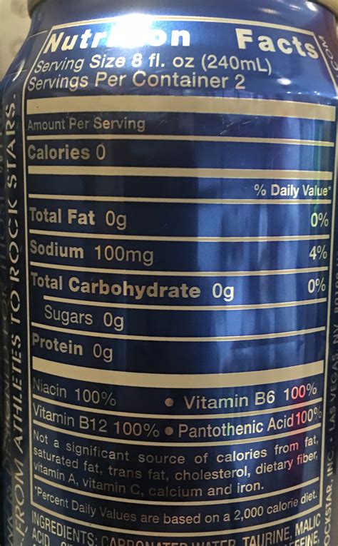 monaco drink nutrition facts